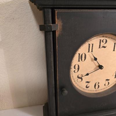 Wooden Wall Clock with Hidden Storage