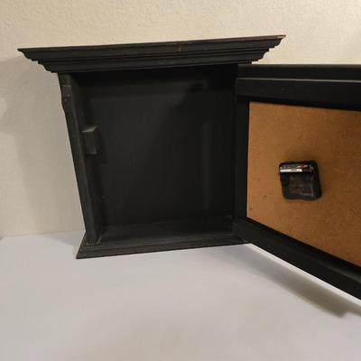 Wooden Wall Clock with Hidden Storage