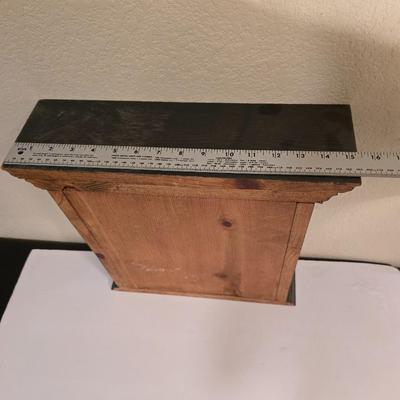 Wooden Wall Clock with Hidden Storage