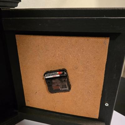 Wooden Wall Clock with Hidden Storage