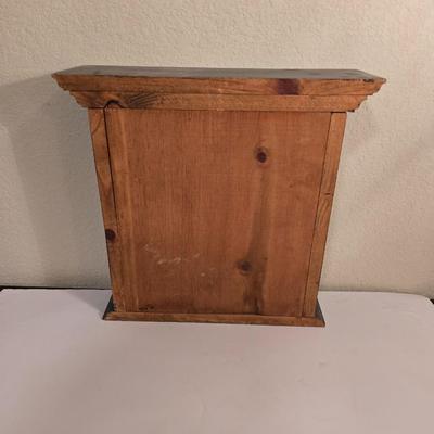 Wooden Wall Clock with Hidden Storage