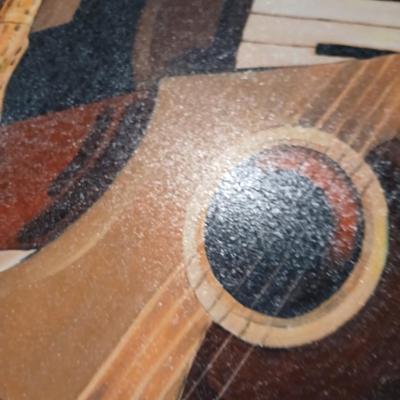 Framed Musical Instrument Still Life – Signed P. Buck