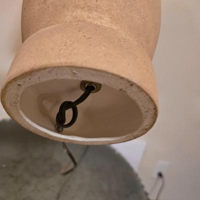 Decorative Black or dark blue Pedestal Side Table with Glass Top & 24" Table Lamp