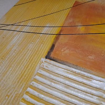 Set of 4 Abstract Canvas Panels – Total Size 40" x 24.5" x 1.5" Each