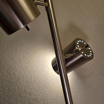 2 Floor Lamps – 64" Silver & 71" Black