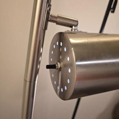 2 Floor Lamps – 64" Silver & 71" Black