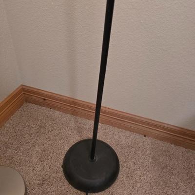 2 Floor Lamps – 64" Silver & 71" Black