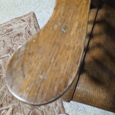 Beautiful early to mid-20th century oak rocking chair -Oak Press-Back Rocking Chair