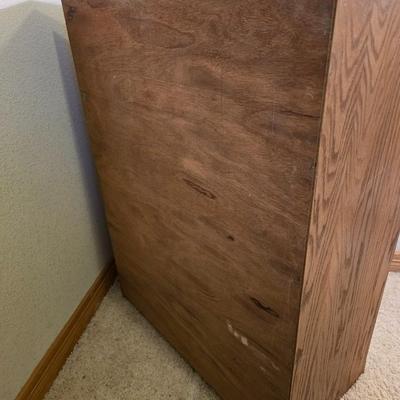 Five-Drawer Oak Chest with Sculpted Handles – 44x33x18 (1 of 2)