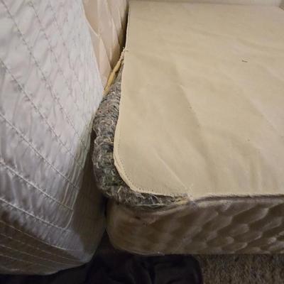Full frame bed with Sealy Posturepedic Plush Mattress and Bedding