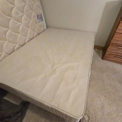 Full frame bed with Sealy Posturepedic Plush Mattress and Bedding