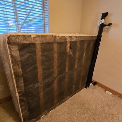 Full frame bed with Sealy Posturepedic Plush Mattress and Bedding