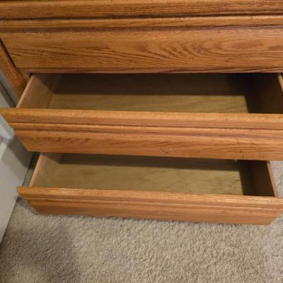 BlackHawk Furniture Five-Drawer Oak Chest with Sculpted Handles – 44x33x18 (2 of 2 )