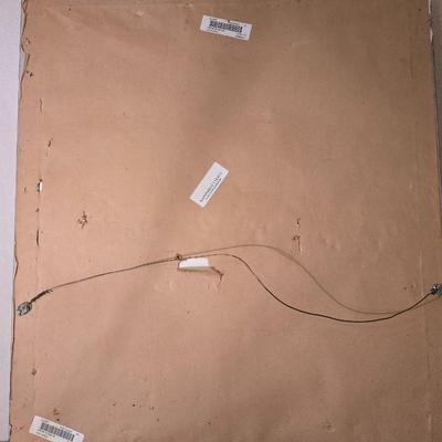 Decorative Oak Chair, Framed Art & small throw blanket