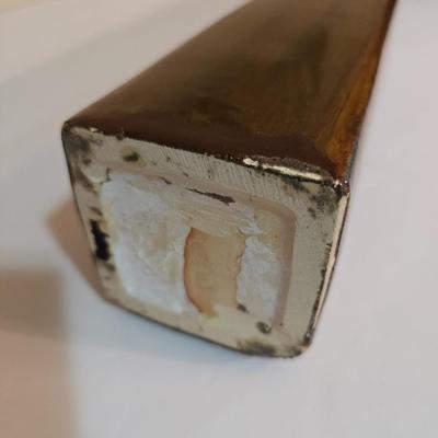 Modern Abstract Canvas Wall Art – Earth Tone Swirl Design (25” x 50”) with Decorative Accent Vases