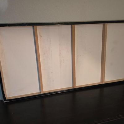 Abstract Canvas Art on Red Background