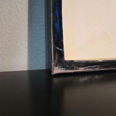 Abstract Canvas Art on Red Background