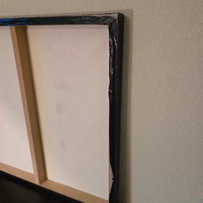 Abstract Canvas Art on Red Background