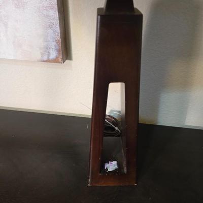 Abstract Wall Art & Modern Table Lamp