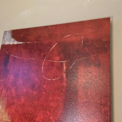 Abstract Wall Art & Modern Table Lamp