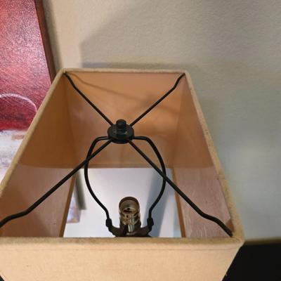 Abstract Wall Art & Modern Table Lamp