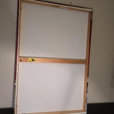 Abstract Wall Art & Modern Table Lamp