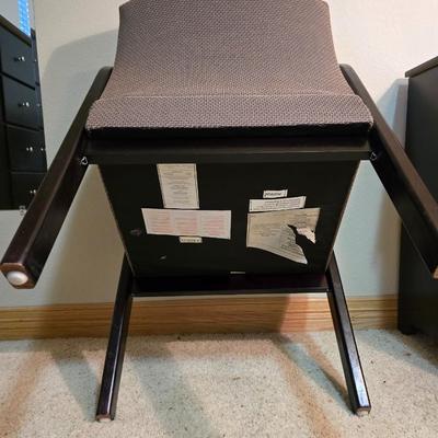 Upholstered Wood-Arm Accent Chair