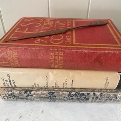 Vintage books and letter opener