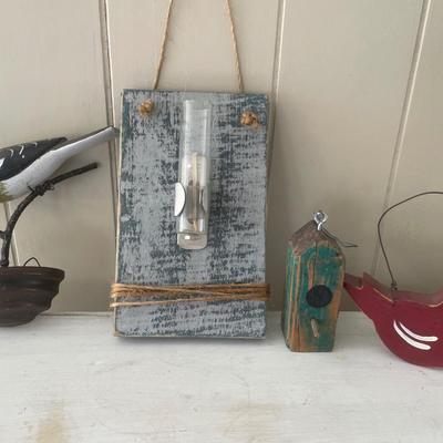 Wood bird decor