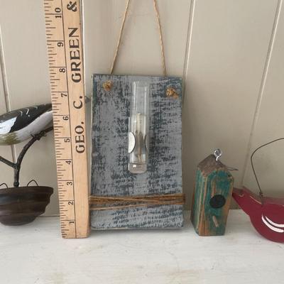 Wood bird decor