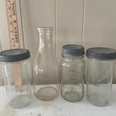 Vintage canning jars