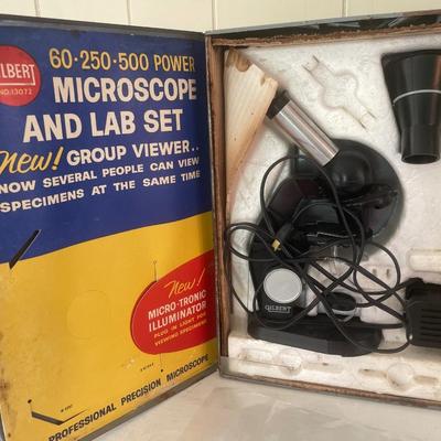 Gilbert Microscope and lab set