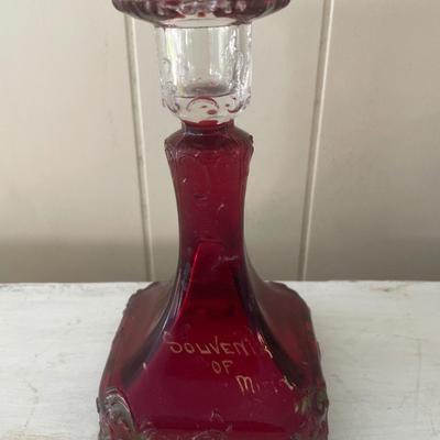 Red candle holder