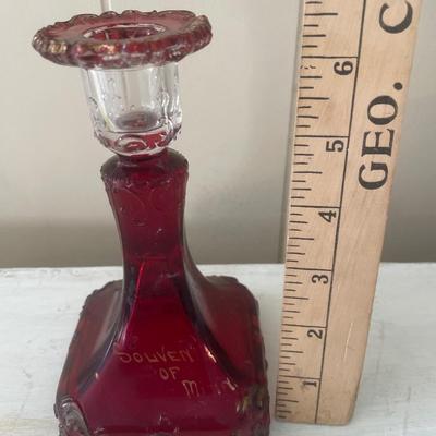 Red candle holder