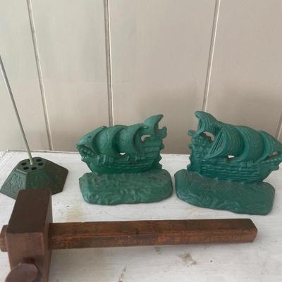 Sailboat bookends, office items