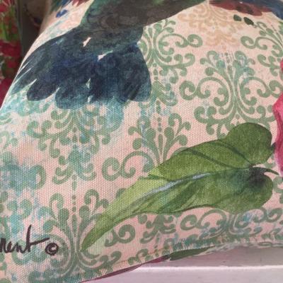 Climaweave 2 bird outdoor pillows