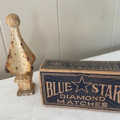 Chicken feeder, matches box and metal too