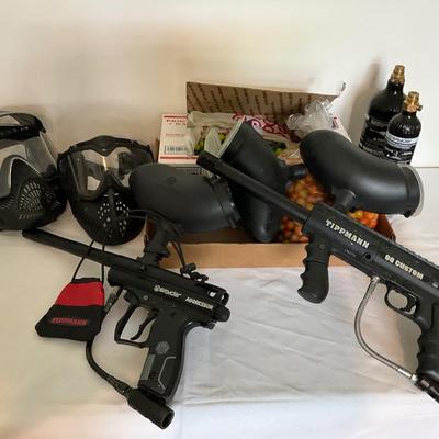 Spider Aggressor and Tippmann Paint ball set w/accessories