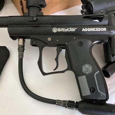 Spider Aggressor and Tippmann Paint ball set w/accessories