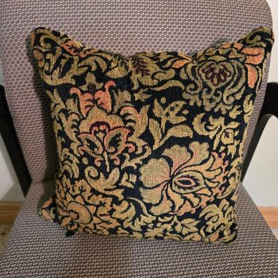 Upholstered Accent Chair with Decorative Pillow