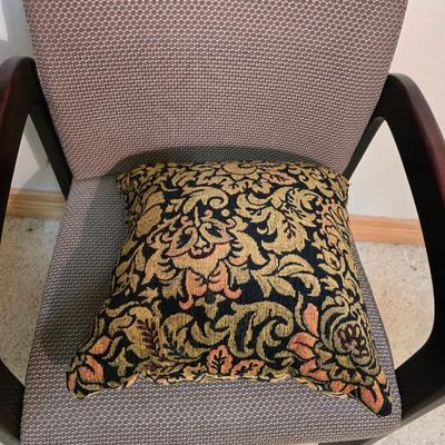 Upholstered Accent Chair with Decorative Pillow
