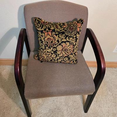 Upholstered Accent Chair with Decorative Pillow