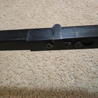 Full sized bed with wooden Purdue headboard with mattress and boxsprings and bedding