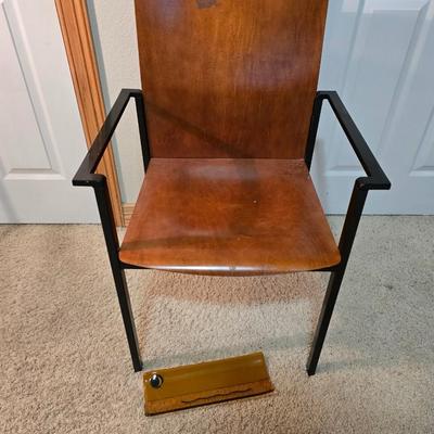 Modern Wood and Metal Accent Chair