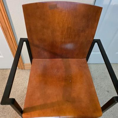 Modern Wood and Metal Accent Chair