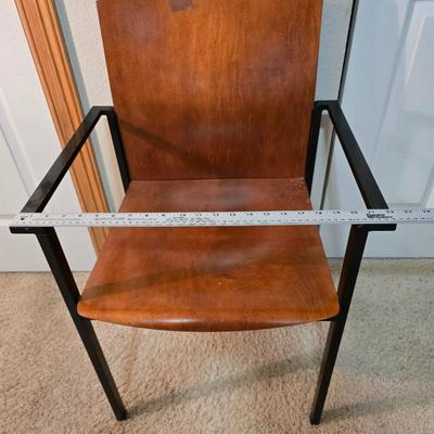 Modern Wood and Metal Accent Chair