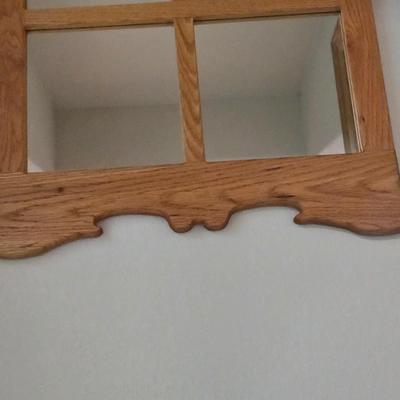 Rustic Windowpane Wall Mirror
