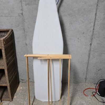 Nice Large Ironing Board & Wood Drying Rack Pair