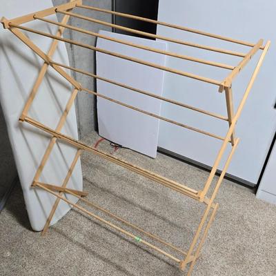 Nice Large Ironing Board & Wood Drying Rack Pair