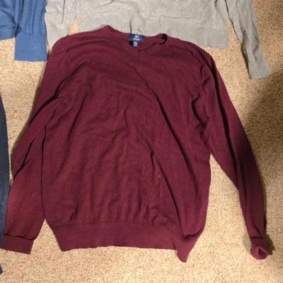 Men's Medium Sweaters & Scarf Bundle – 7 Pieces
